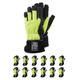 HARMON RS EISBERG Insulated Assembly Gloves, Faux Leather Gloves, Size 10, 12 Pairs, Black, Green, Work Gloves, Leather Gloves, Protective Gloves, Finished with One Cuff