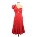 Rebecca Taylor Cocktail Dress - A-Line Sweetheart Sleeveless: Red Solid Dresses - New - Women's Size 0