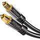 Monkey Ladder Toslink-Audiokabel (Stereo Dolby Digital Normal, DTS, Toslink-Stecker auf Toslink-Stecker, Schwarz, 3 m)