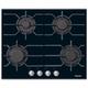 Miele KM3010 63cm Four Burner Gas On Glass Hob - STAINLESS STEEL