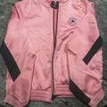 Converse Jackets & Coats | Kids Satin Converse Jacket | Color: Black/Pink | Size: Mb