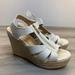 Michael Kors Shoes | Michael Kors Berkley Women 8m White Espadrille Platform Wedge Sandals 40s9brms3d | Color: White | Size: 8