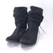 American Eagle Outfitters Shoes | American Eagle Lace Up Casual Mid Rise Flat Boot Womens Size 9 170885 Black | Color: Black | Size: 9