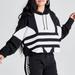 Adidas Tops | Adidas Women’s Size Small Large Logo Cropped Sweatshirt Hoodie | Color: Black/White | Size: S