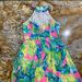 Lilly Pulitzer Dresses | Lilly Pulitzer Kinley Dress In Pink Sunset Local Flavor - Size 00 | Color: Green/Pink | Size: 00