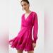 Anthropologie Dresses | Anthropologie Hot Pink Wrap Dress - Size Large | Color: Pink | Size: L