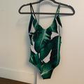 Free People Swim | Free People Tropical Leaf Print Swimsuit | Color: Black | Size: S