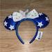 Disney Accessories | Disney Parks - Minnie Mouse Ears Headband - Blue & White Stars - Nwt! | Color: Blue/White | Size: Os