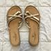 American Eagle Outfitters Shoes | Gold Flip Flop Sandals. Free Gift With Purchase. | Color: Gold/Tan | Size: 7