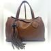 Gucci Bags | Auth Gucci Large Brown Pebbled Leather Lady Tassel Top Handle Tote Bag Preloved | Color: Brown | Size: Os