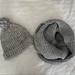 J. Crew Accessories | J Crew Pom Pom Beanie And Scarf Set | Color: Gray/White | Size: Os