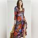 Free People Dresses | Free People First Date Dress Floral Stretchy Blue Red Purple Size M Nwt | Color: Blue/Red | Size: M