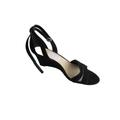 Nine West Shoes | *Nine West Black Suede D'orsay Sandal Covered Wedge 2-5/8" Heel 'Revive' - 9-1/2 | Color: Black | Size: 9-1/2m