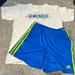 Adidas Matching Sets | Adidas Short Sleeve Tee And Athletic Shorts Matching Set | Color: Blue/Green | Size: Lg