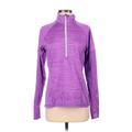 Athleta Fleece Jacket: Below Hip Purple Jackets & Outerwear - Women's Size 2 Petite