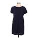 Skies Are Blue Casual Dress - Shift: Blue Solid Dresses - Women's Size Medium