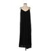 H&M Casual Dress - Slip dress: Black Solid Dresses - Women's Size Small