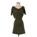 Ann Taylor LOFT Casual Dress - Mini: Green Solid Dresses - Women's Size Small