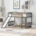 Contemporary Style Twin size Loft Bed with Slide and Ladder