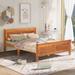 Brown, Black Queen Size Wood Platform Bed with Classic Design, Solid Construction, Easy to Clean, and Wooden Slat Support