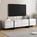 Rectangle TV Stand,TV Console Table for TVs Up to 80'',TV Cabinet with High Gloss UV Surface