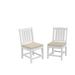 All-Weather Lawn Chairs(Set of 2) Outdoor White Club Chairs w/Cushion