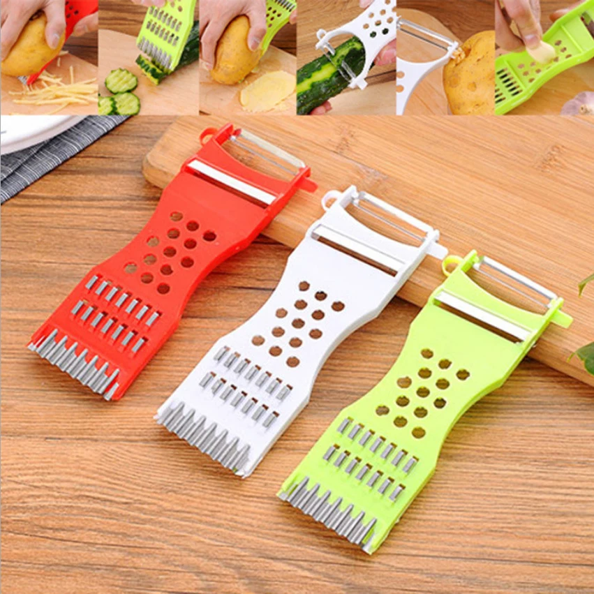 Multi-Funktion Gemüse Obst Schäler Reibe Hand Slicer Doppel Kopf Cutter Gurke Karotte Kartoffel Messer Küche Home Gadgets