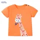 Little Maven 2024 Baby Tops T-Shirts Applikationen Kinder kleidung T-Shirts Sommer Cartoon Giraffe