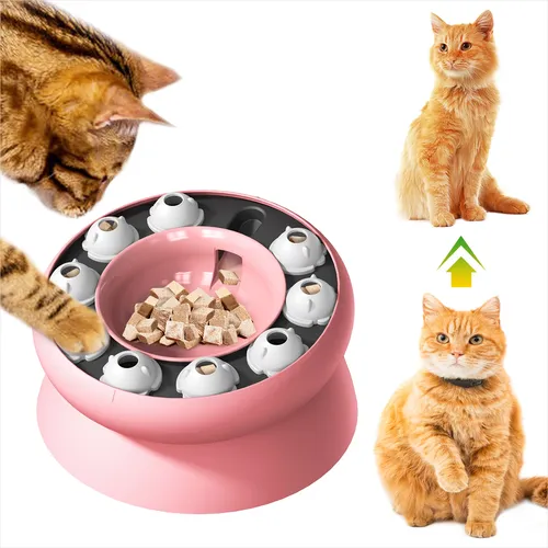 Katzen spielzeug Slow Feeder Katzen schale interaktiv für Indoor-Katzen Katzen puzzle Feeder