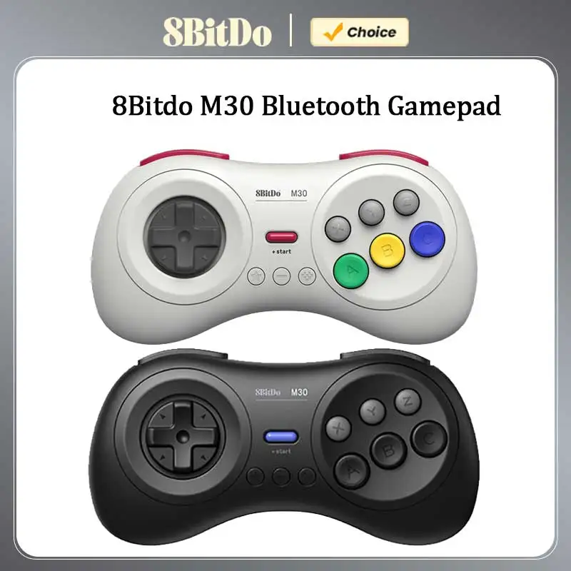 8bitdo m30 Bluetooth Gamepad für Nintendo Switch Switch oled PC Macos und Android mit Sega Genesis Mega Drive Style Image