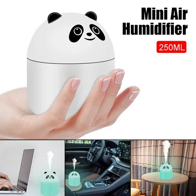 250ml Car Air Humidifier With Colorful Atmosphere Light Portable Mini Desktop Humidifier For Home
