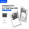 Orico 2,5 Zoll halbe Größe SSD-Gehäuse Typ-C-Festplatten gehäuse 5 Gbit/s Unterstützung Auto Sleep für halb schlanke 2,5-Zoll-SSD-Mini-Größe