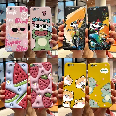 For Apple iPhone 6 6S Plus Case Cute Bear Cartoon Frog Cover Soft Silicone Phone Case For iPhone 6