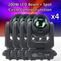 4 teile/los LED-Strahl Spot 200W Moving Head Beleuchtung DMX512 Disco LED Licht Party DJ Projektor
