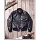 YR Free shipping.Eastman A2 bomber leather jacket.1.4mm tanned cowhide coat.uncoated genuine leather