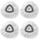 4 Pcs Spin Mop for O-Cedar Easy Cleaning Replacement Heads Mop Replace Refills Microfiber Mop Head