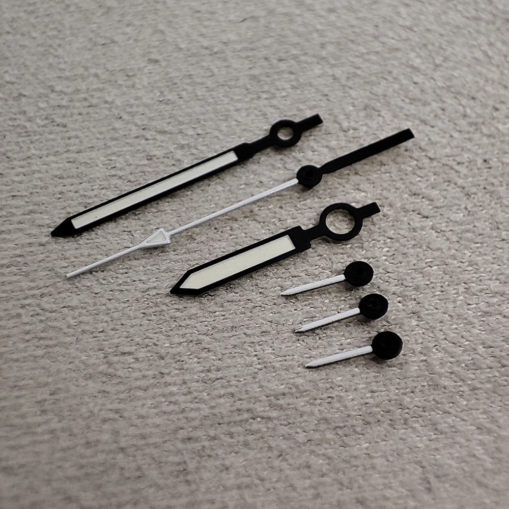 VK63-Zeiger, Uhrenzubehör, 6 Uhrenstifte, schwarzer Zeiger, grünes Leuchten, geeignet für VK63-Quarzwerk Image