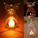 1PC Hollow Glass Angel Candle Holder Home Garden Night Wedding Outdoor Tea Light Decor