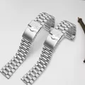 316l Edelstahl Armband 22mm 20mm Silber Solid Links Armband passend für Tag heuer Carrera F1 Herren