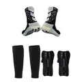 1 Set New High Elastic Football Shin Guards Socks Leg Coveradult Youth Outdoor Sports Non-slip