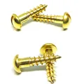 100PCS M1.6~M3 Brass Slotted Pan Head Screw Pure Brass Self-tapping Round Head Wood Screws Pure