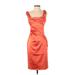 Karen Millen Casual Dress - Party Square Sleeveless: Orange Solid Dresses - Women's Size 6