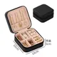 Portable Mini Jewelry Box Organizer Display Travel Jewelry Zipper Case Boxes Pu Leather Earrings