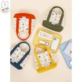 Miffy Embroidery Bucket Bag Thickening Handheld Mommy Bag Canvas Girls Portable Snacks Cartoon Anime