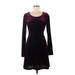 BCBGeneration Casual Dress - Fit & Flare: Burgundy Dresses - Women's Size Medium