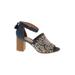 Dolce by Mojo Moxy Heels: Blue Floral Shoes - Women's Size 9 1/2