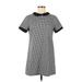 Forever 21 Casual Dress - Shift: Gray Checkered/Gingham Dresses - Women's Size Medium