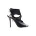 Aquazzura Heels: Black Solid Shoes - Women's Size 38.5 - Open Toe