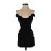 Topshop Casual Dress - Mini: Black Solid Dresses - Women's Size 2