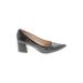 Unisa Heels: Black Solid Shoes - Women's Size 8 1/2 - Pointed Toe